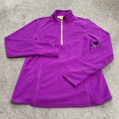 Tek Gear Honeybomb 1/4 молнии мягкий флис куртка женщин большой фиолетовый эластичной открытый - Изображение 1 из 4