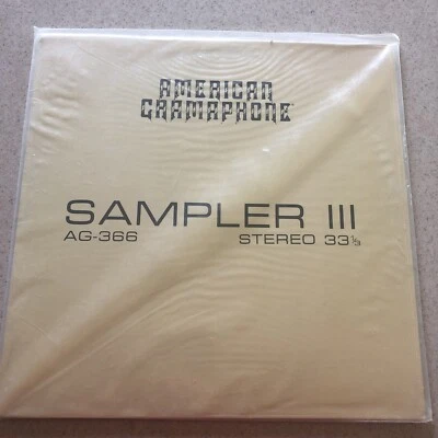 Sealed American Gramaphone Sampler III vinyl LP #AG-366 Mint Sealed - Image 1 of 3