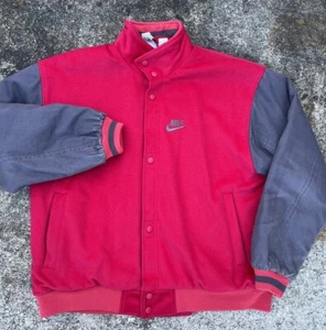 Vintage Nike Air Force Jacket Medium Old Tag Bomber Varsity USA 90S JORDAN WOOL - Picture 1 of 9