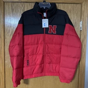 Victorias Secret PINK Nebraska Corn Huskers Puffer Coat Medium $138 MSRP - Picture 1 of 16