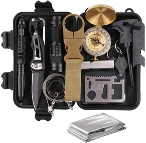14 in 1 Camping Survival Kits Selbstverteidigung Notfall Gear Kit Outdoor Tools - Bild 1 von 12