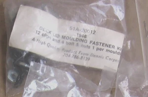 1946 Ford Car Deck lid mounting fastener kit 51A-20012 - Picture 1 of 2