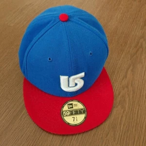 Burton x NEW ERA collaboration Round Cap Hat Blue Red size is 7 3/8 (58.7 cm). - Picture 1 of 10