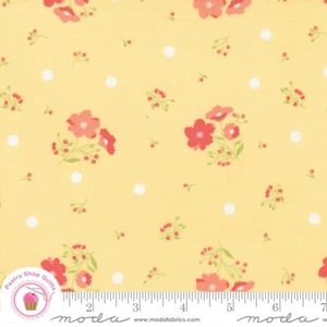 Moda SUNWASHED 29161 16 YELLOW Coral Floral COREY YODER Quilt Fabric - Picture 1 of 6