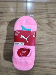 Puma No Show Liner Girls Shoe Size 9-3.5 Sock Size 7-8.5 - Picture 1 of 4