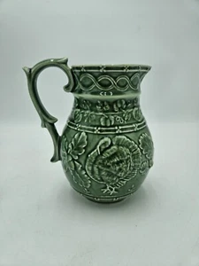 New Bordallo Pinheiro Portugal Green Turkey Pitcher Jug Thanksgiving - Picture 1 of 6