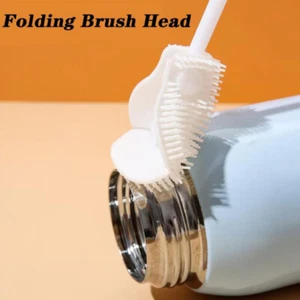 1x All Angle Bottle Brush,Long Handled Silicone Cup Brush,Silicone Brush Kitchen - Picture 1 of 11