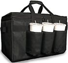 Insulated Food Delivery Bag With Cup Holders/Drink Carriers Premium Xxl, Grea...