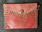 Vintage Top Grain Snuffed Red Leather  Coin Purse Eagle Ottawa Leather