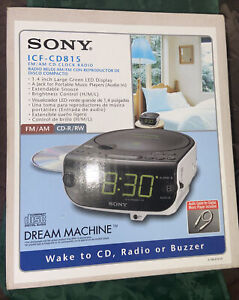 Sony Dream Machine ICF-CD815 FM/AM CD Clock Radio Playback Dual Alarm Buzzer 