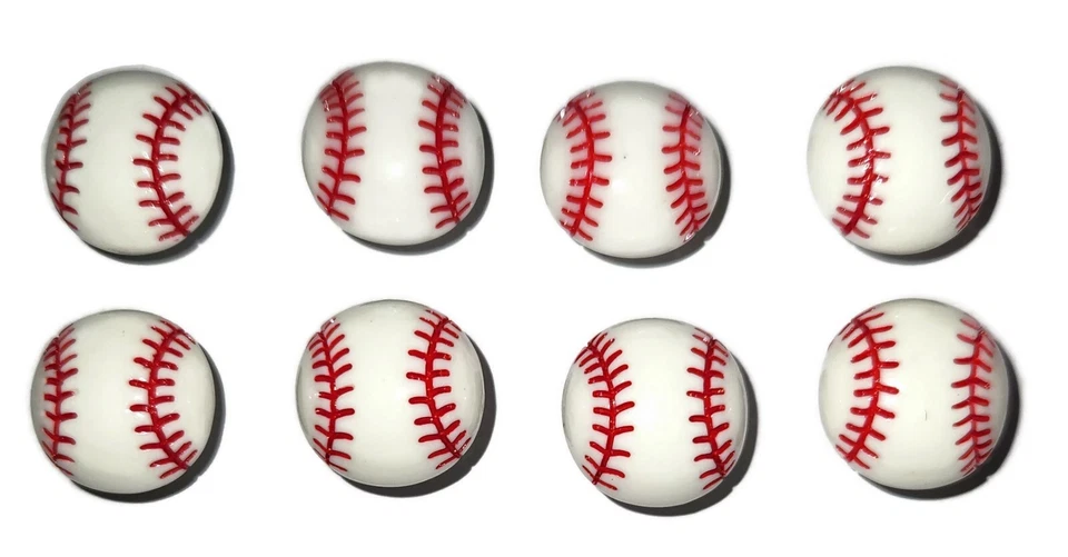 BASEBALL Sport MAGNET Set of 8 Handmade Decorative Office Board Tacks - Image 1 of 2