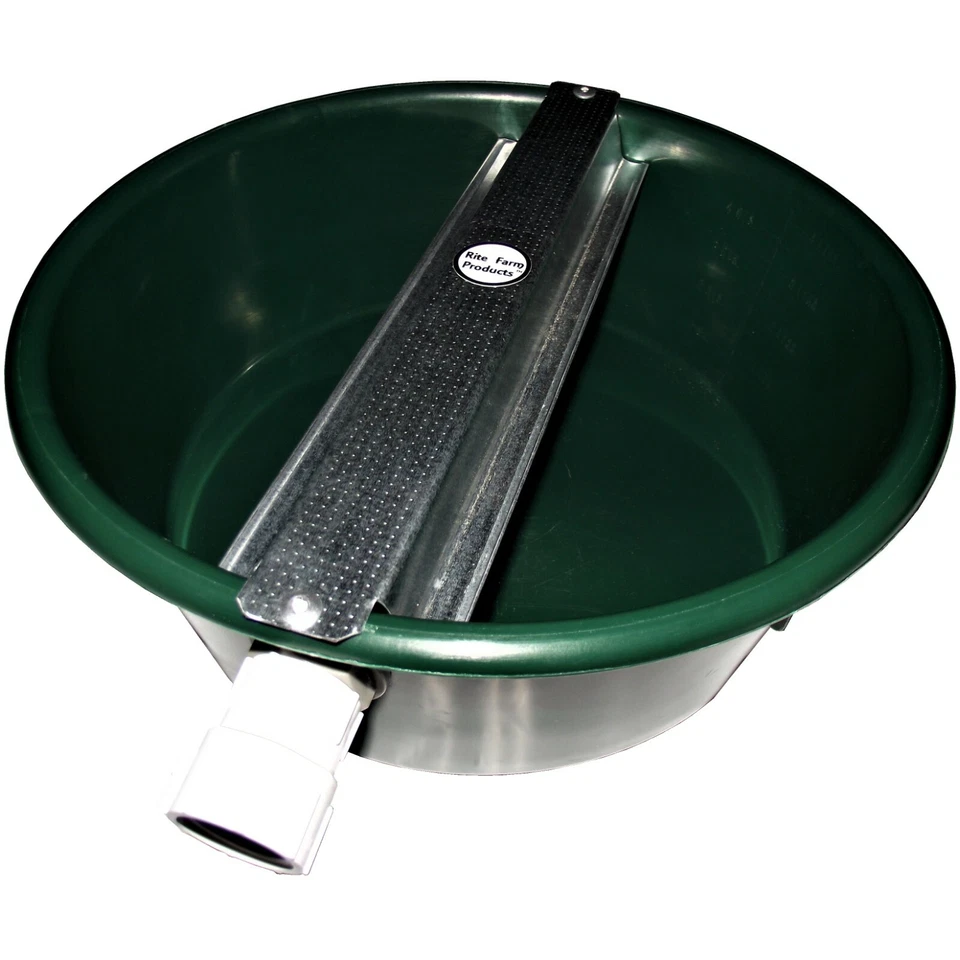 RITE FARM PRODUCTS 5 QUART 1.25 GALLON CAPACITY AUTOMATIC FILLING DOG PET BOWL DISH EVER FILL FULL