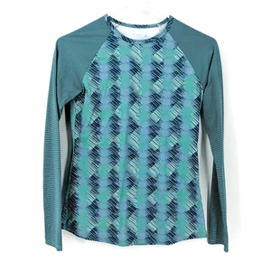 Camisa de natación con estampado tropical a rayas con diseño talla talla talla XS - Imagen 1 de 4