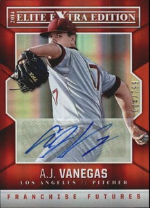 2014 Elite Extra Edition Franchise Futures Signatures Card #49 A.J. Vanegas/799 