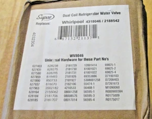 VÁLVULA DE AGUA para refrigerador SUPCO - WV8046 - se adapta a Whirlpool 4318046 / 2188542 - NUEVO - Imagen 1 de 10