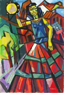 Anatoliy Chudinovskikh ""Dancer" Oil paper 100x63 cm