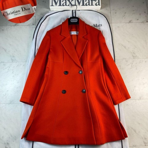 Cappotto CHRISTIAN DIOR Cashmere 100% Rosso Bellissima Silhouette Taglia 44