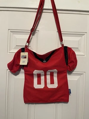 Ohio State Buckeyes Jersey Purse Football Basketball Messenger Handbag 16”x14” - Image 1 of 4