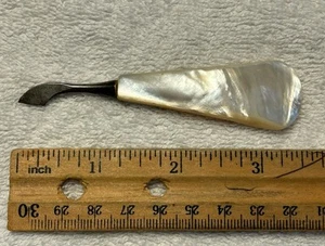 Antique/Vintage Cuticle Tool With Beautiful Mother Of Pearl Handle 3.5” Long - Picture 1 of 6