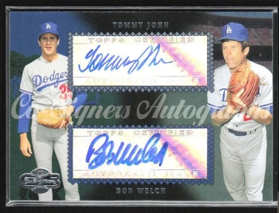 Tommy John/Bob Welch 2006 Topps Co-Signers Dual Autographs Auto #CS-58 Los - Image 1 of 2