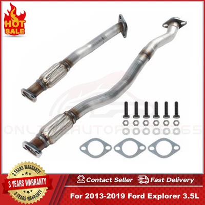 Front Exhaust Flex Pipe For Ford Explorer 3.5L V6 2013 2014 2015 2016 2017~2019 Foto 1 de 4