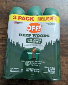 3 PK OFF! Deep Woods Insect repellent Long last Protect 9 ounce - Picture 1 of 4