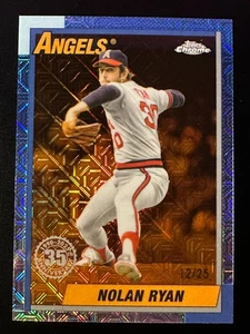 2025 Topps Update NOLAN RYAN Orange Silver Pack Mojo Refractor 12/25 ANGELS - Picture 1 of 2