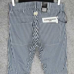 G-STAR RAW ELWOOD X25 MEN 5622 3D TAPERED W31 L32 HICKORY STRIPE MARINE PHARRELL - Picture 1 of 9