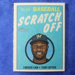 2019 Topps Heritage #6: Lorenzo Cain [Scratch Off] (INS-166) - Picture 1 of 1