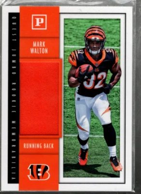 B1487- 2018 Panini Quest Jumbo Rookie Memorabilia #21 Mark Walton Jersey - NM-MT - Image 1 of 2