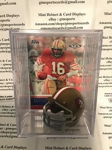 Joe Montana San Francisco 49ers Mini Helmet Card Display Shadowbox HOF Autograph - Picture 1 of 5