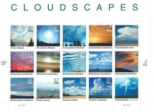 US SC3878 CLOUDSCAPES Pane from the US postal issue of 2004 M/VVF - Picture 1 of 1