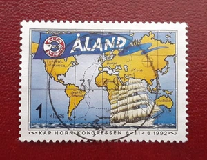 ALAND Noruega 1992 1k Cabo de Hornos Congreso Mi 55 Scott 63 Storby Postmk Excelente 2770 - Imagen 1 de 2