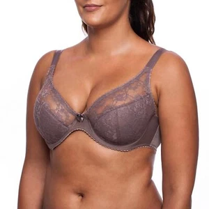 Lace Plus Size Minimizer Full Coverage Support Figure Half Padded Underwire Bra - Picture 1 of 22