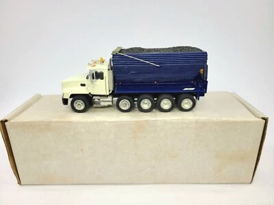 Mack CH 10x6 with Rigid Asphalt Box - White/Blue - ASAM Smith 1:48 Scale Model - Image 1 of 4