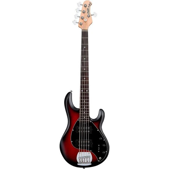 Sterling by Music Man 5-String Electric Bass Guitar - Ruby Red Burst Satin (RAY5HH-RRBS-R1)