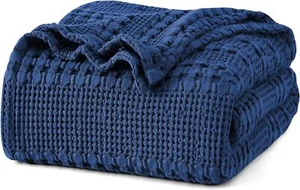 PHF 100% Cotton Waffle Weave Blanket King Size for Bed, Lightweight Washed...  - Picture 1 of 238