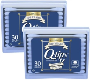 Q-TIPS COTTON SWAB POCKET SIZE 30 CT / PACK - 2 PCS - Picture 1 of 3