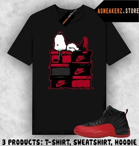 S Dog Sneakerhead T-Shirt Matching Tee Shirt To Match AJ 12 Flu Game Sneaker - Picture 1 of 2