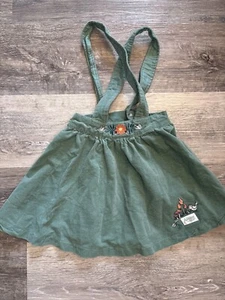 Disney Animators' Collection Skirt Overalls Size 5/6 116 CM Green Woodland Bird - Picture 1 of 5
