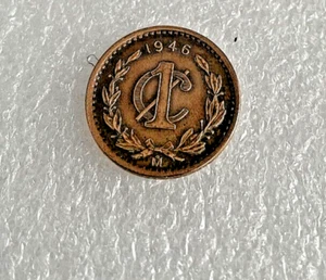 1946 MEXICO 1 CENTAVO ESTADOS UNIDOS MEXICANOS CIRCULATED COIN # X - Picture 1 of 9