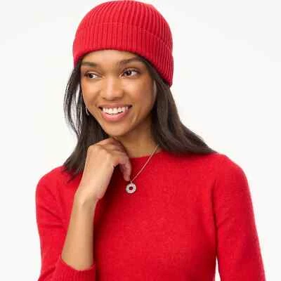 Новый с Ярлыками J. Crew классический красный Crewneck свитер в очень мягкой пряжи, $89,50, Sz M - Изображение 1 из 4