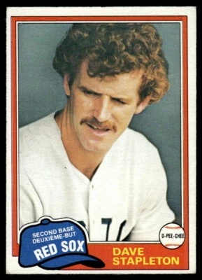 1981 O-Pee-Chee Dave Stapleton Boston Red Sox #81 R75 - Image 1 of 2
