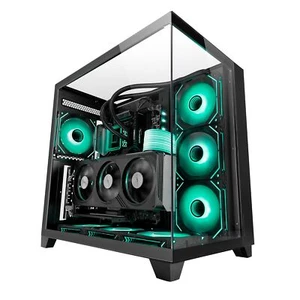 MC-3C Boîtier Gaming ATX Vue Panoramique 3D avec Triple Verre Trempé Design à... - Photo 1/6