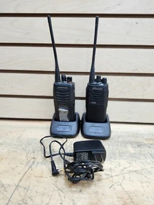 2x Kenwood TK-3400-K2, NX-P1302-K UHF FM Radio w/2 CHARGING BASE, 1 POWER CORD - Picture 1 of 19