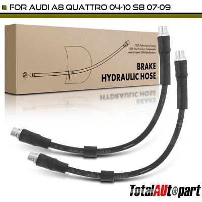Manguera hidráulica de freno 2 piezas para Audi A8 Quattro 04-10 S8 conductor delantero y pasajero Foto 1 de 4