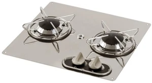 Navyload Gaskocher Edelstahl Flush 2 flammig 2x 1750W 380x360mm - Bild 1 von 3