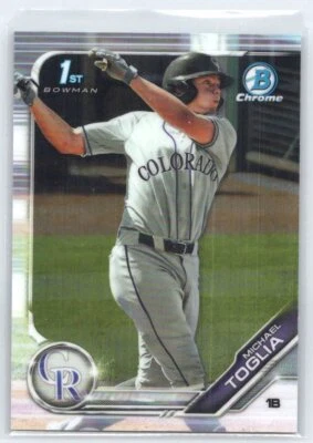 2019 Bowman Draft Michael Toglia #BDC-64     Chrome Colorado Rockies - Image 1 of 2