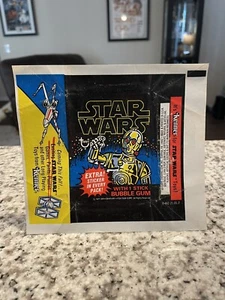Vintage 1977 Topps Star Wars Trading Card Series 1 Wax Pack/Wrapper READ! π΅β«οΈπ‘ - Picture 1 of 2