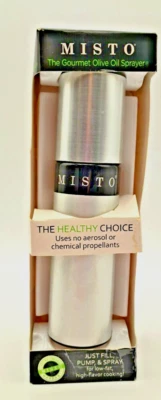 MISTO Gourmet Olive Oil Sprayer 3.2 oz #5061116  Silver NON Aerosol BPA Free NIB - Image 1 of 4